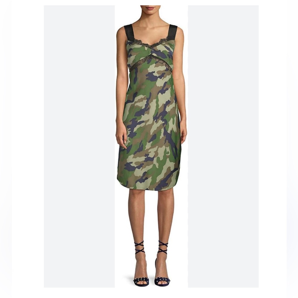 Kendall & Kylie Camo and Lace Slip Dress Sz S
